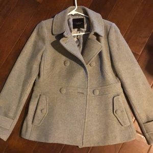 Talbots Gray Wool Pea Coat